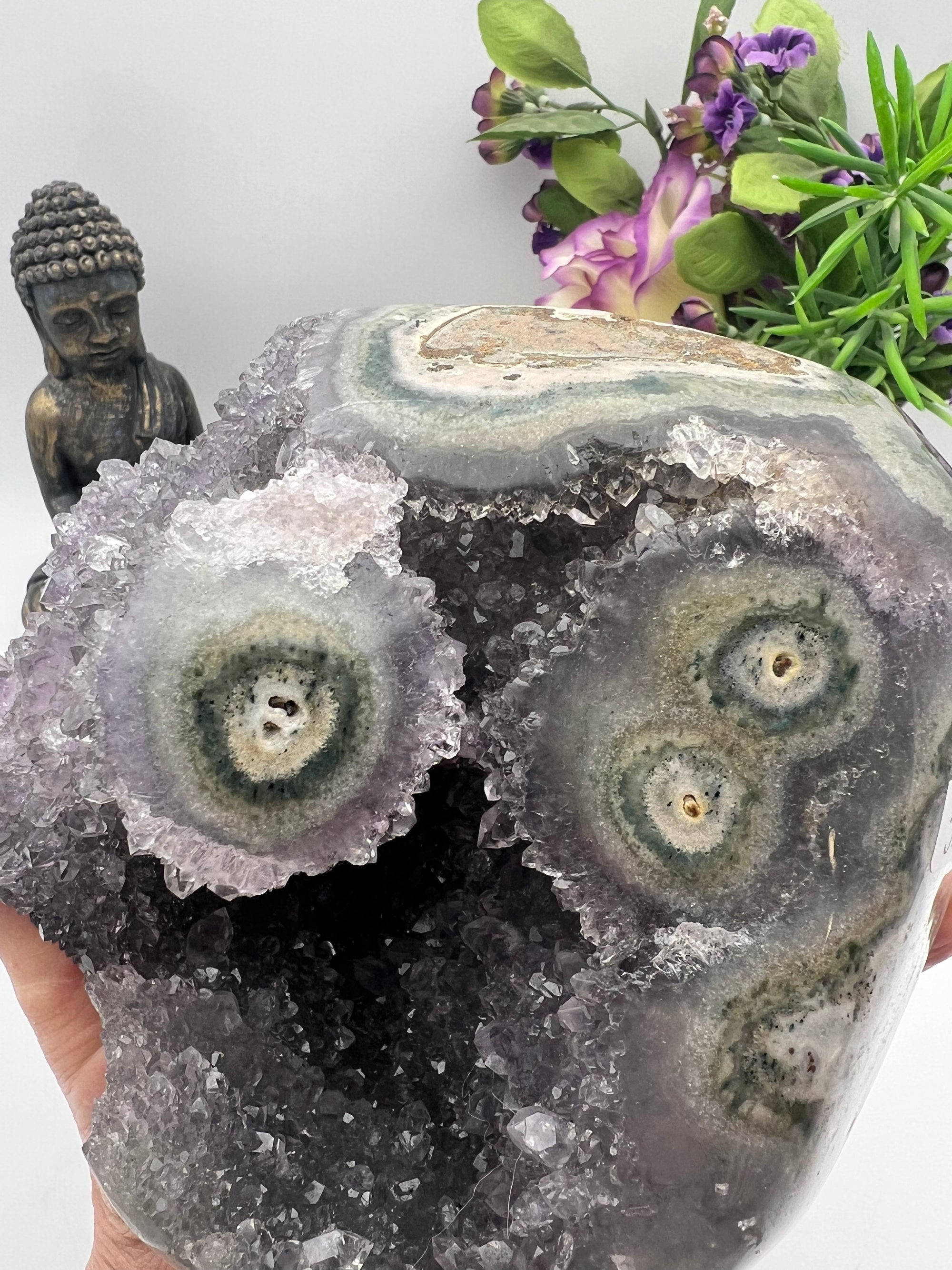 Beautiful Amethyst Stalactite Specimen Geode from Brazil
