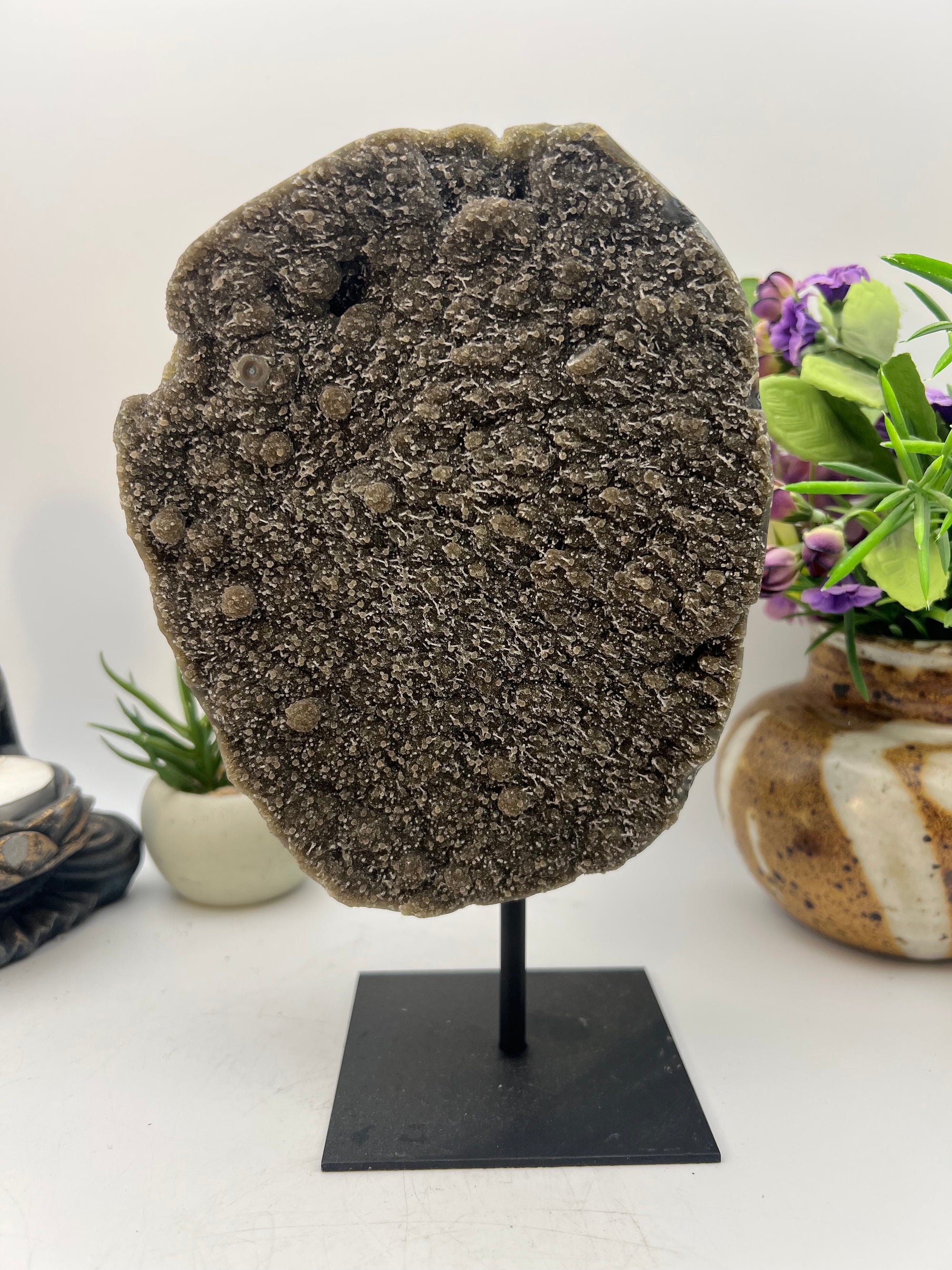 Unusual Amethyst Cut Base on stand