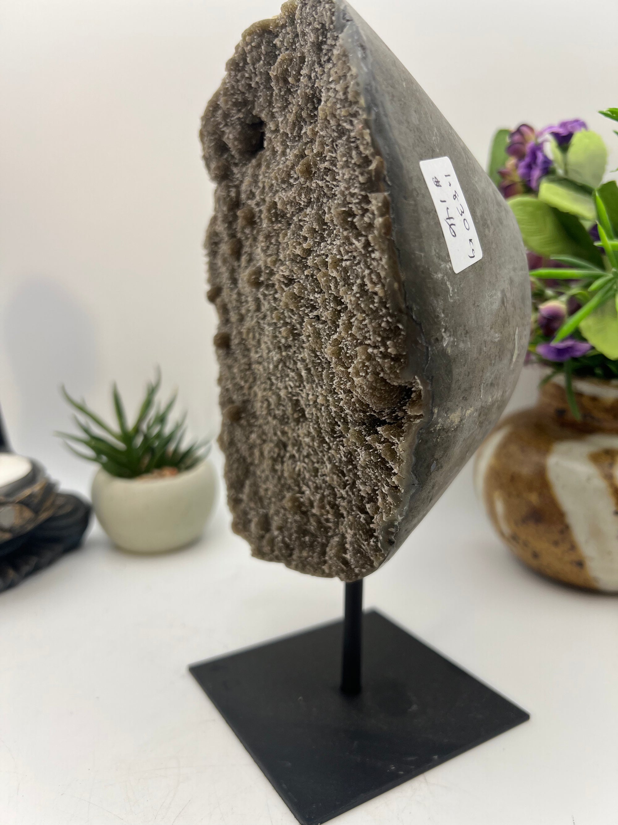 Unusual Amethyst Cut Base on stand