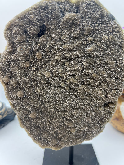 Unusual Amethyst Cut Base on stand