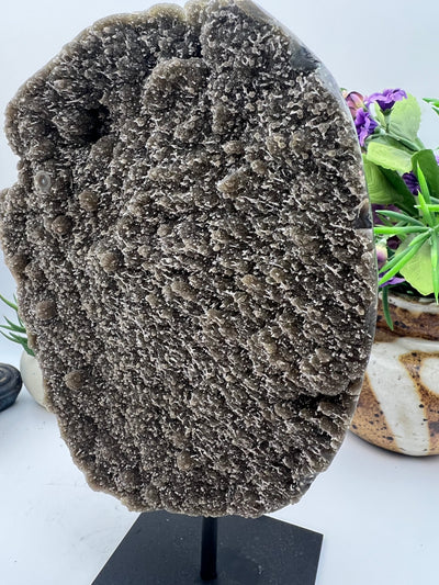 Unusual Amethyst Cut Base on stand