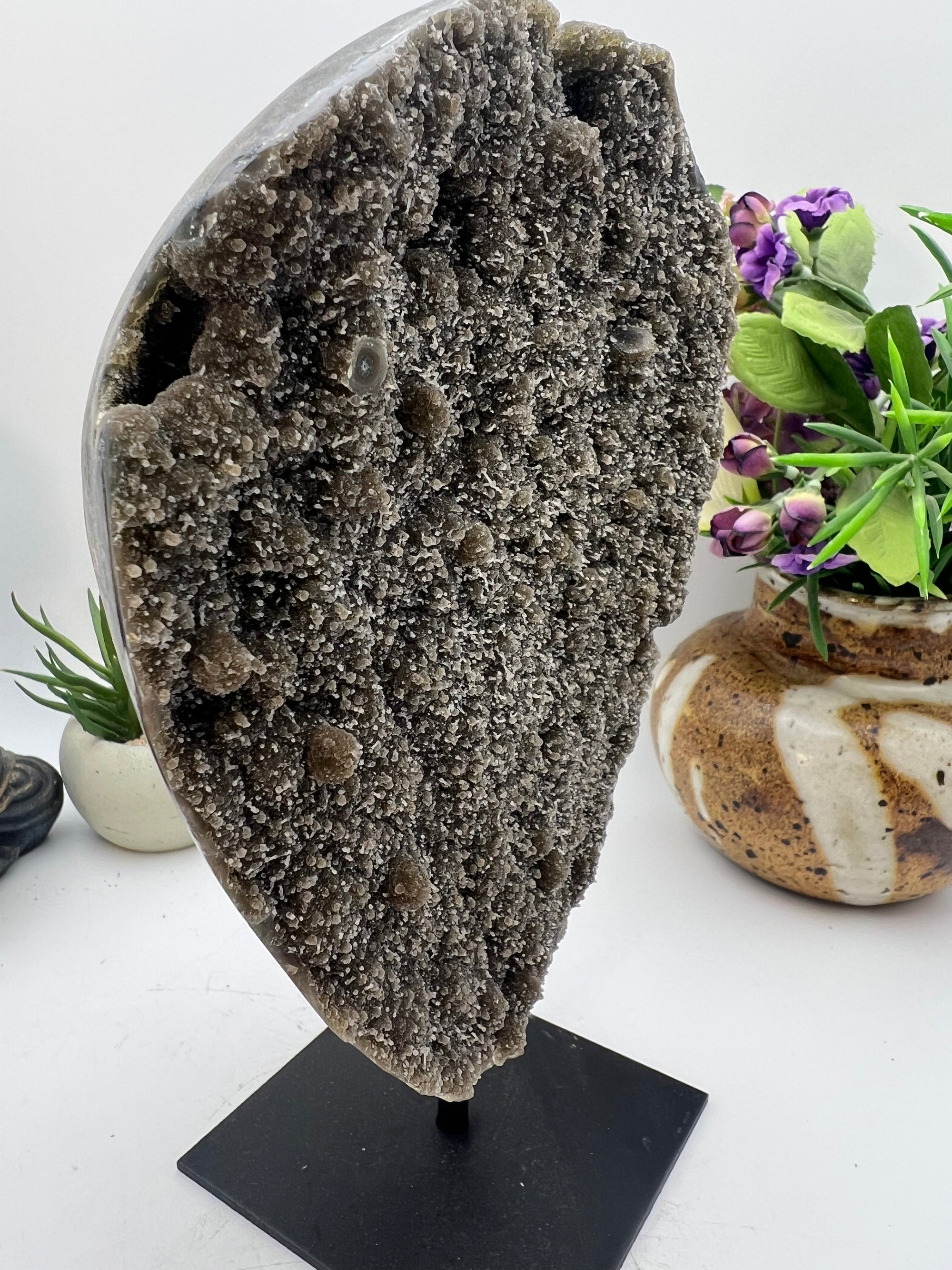 Unusual Amethyst Cut Base on stand