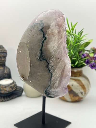 Amethyst on black stand from Brazil