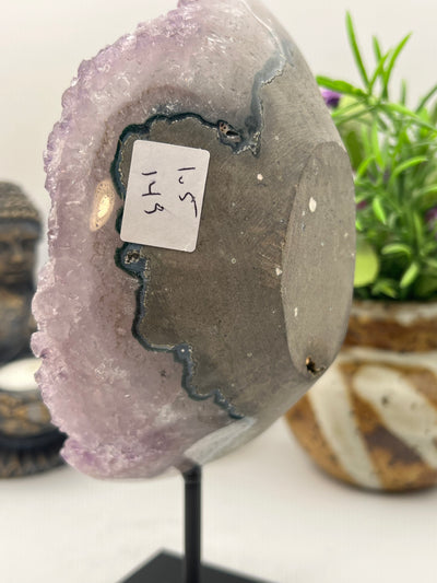 Amethyst on black stand from Brazil