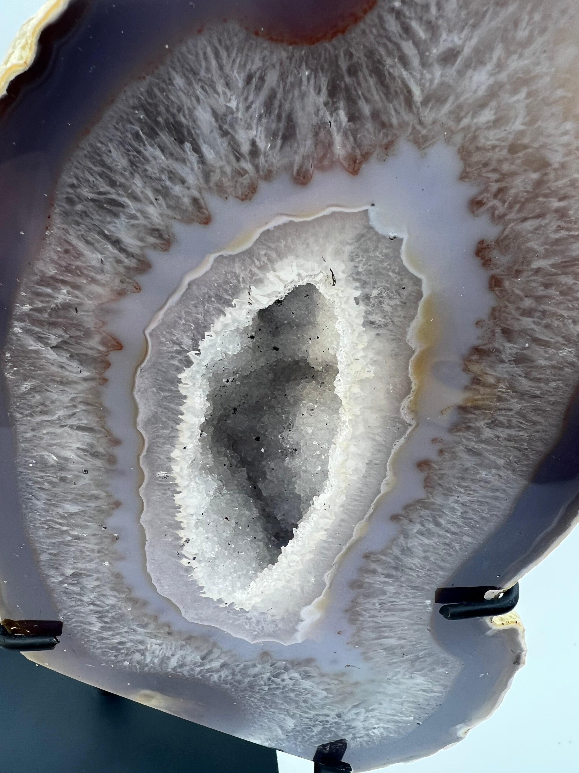 Gorgeous Agate Butterfly Wings Carving with stand