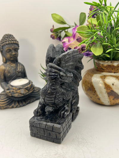 Stunning Iolite Dragon Carving