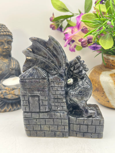 Stunning Iolite Dragon Carving