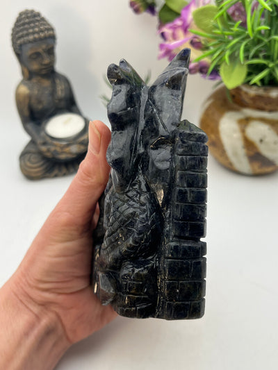 Stunning Iolite Dragon Carving